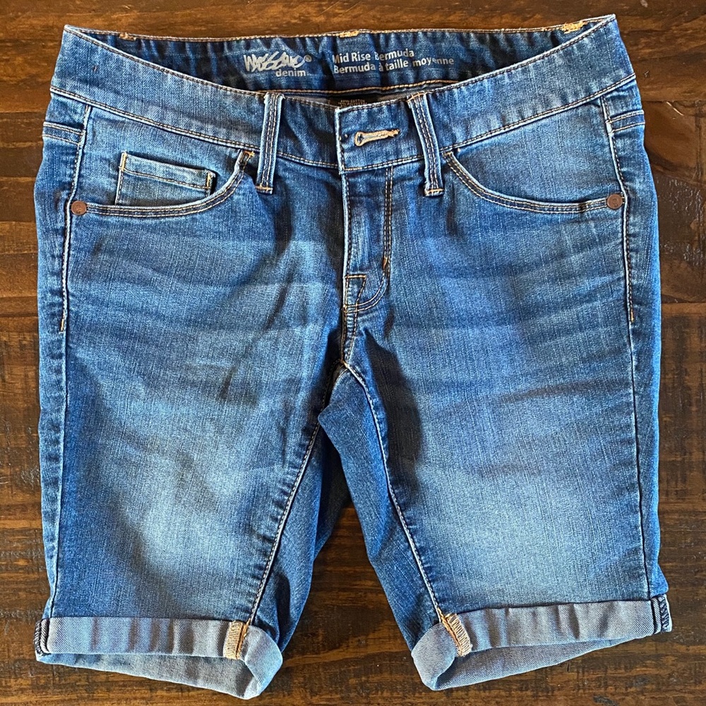 NWOT Long Denim Shorts size 0